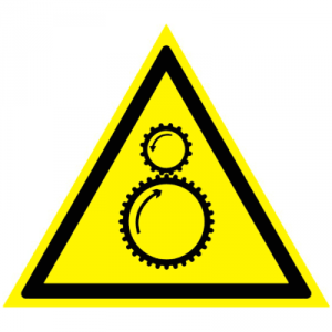 W29 "Осторожно. Возможно затягивание между вращающимися элементами"
