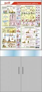 Стенд-витрина Грузоподъемные работы, РЖД